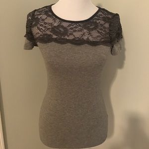 H&M Gray Laced Shirt